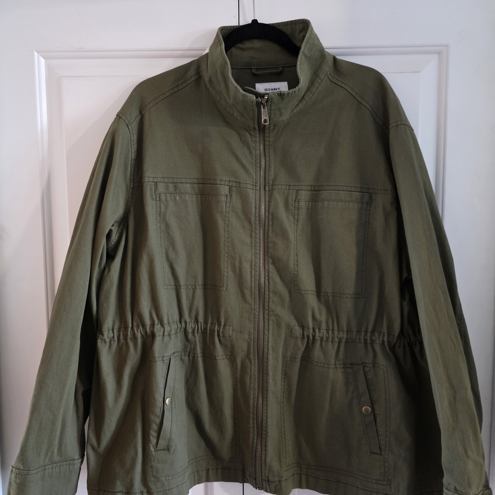 Old Navy Womens Olive Green Military Jacket